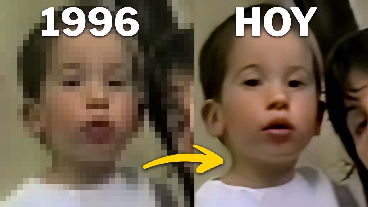 Comparación VHS antes y después de mejora por IA